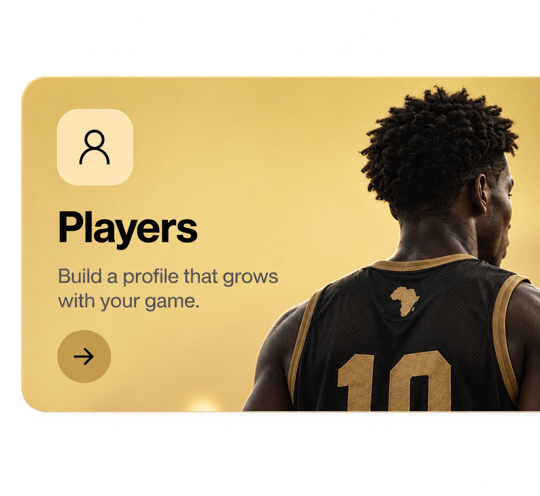 Players — build a profile with highlights, stats and opportunities